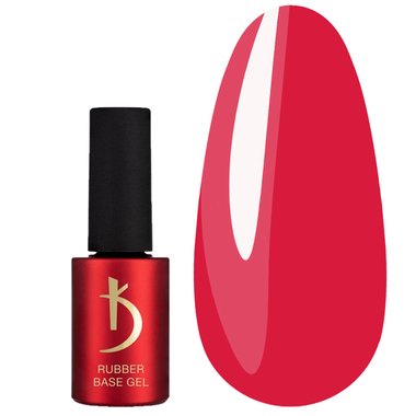 Цветное базовое покрытие для гель-лака Kodi Color Rubber Base Gel Watermelon, красный 7 мл