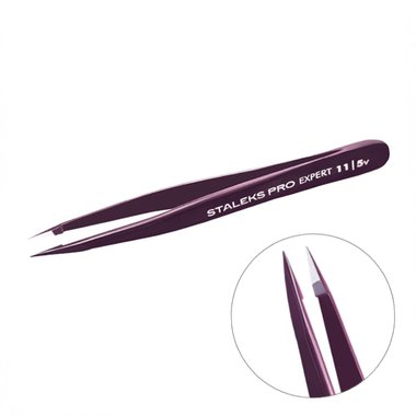 Augenbrauenpinzette Staleks Pro EXPERT 11 TYP 5 (Spitze), lila