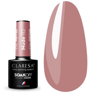 Claresa NUDE 112 donkerbeige hybride nagellak, 5 ml