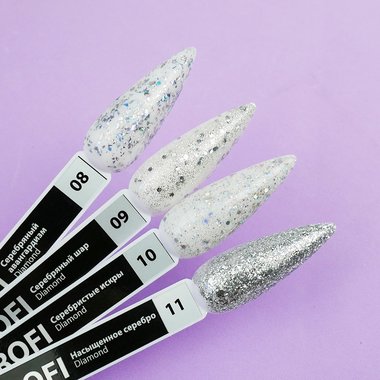 Гель-лак TUFI profi PREMIUM Diamond 09 серебряный шар 8 мл (0103040) - Фото №4