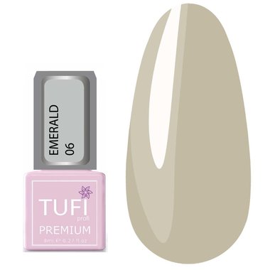 Gel polish TUFI profi PREMIUM Emerald 06 Cotton 8 ml (0102525) - Фото №1