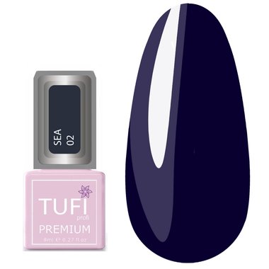 TUFI profi PREMIUM Sea 02 Inktblauw Hybride Vernis 8 ml (0102603) - Фото №1