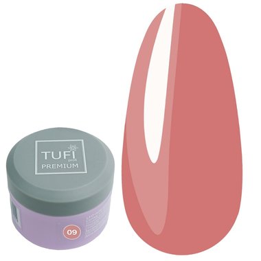LED гель для наращивания TUFI profi PREMIUM Gel 09 Peach 15 г (0105847) - Фото №1