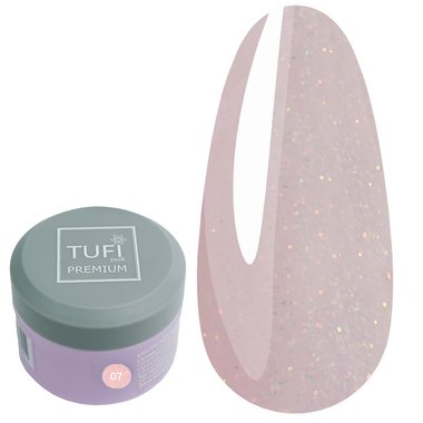LED/UV гель для наращивания с шиммером TUFI profi PREMIUM Gel 07 Shine Witch 15 г (0105915) - Фото №1