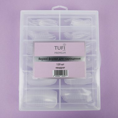 Bovenste vormen voor nagelverlengingen TUFI profi PREMIUM vierkant 120 stuks (0104379) - Фото №4