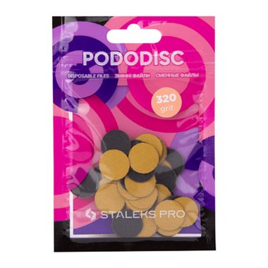 PODODISC STALEKS PRO S 320er Körnung austauschbare Pads (50 Stück) - Фото №1