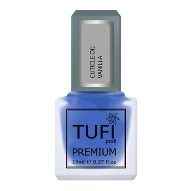Масло для кутикулы TUFI profi PREMIUM с кисточкой ваниль 15 мл - Фото №1