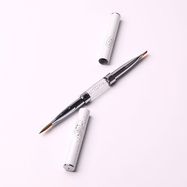 Brush for acrylic gel KOMILFO Double Acrylic 6 (Kolinsky)/Gel flat 6 (Nylon) - Фото №4