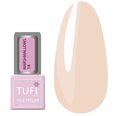 TUFI profi PREMIUM hybride lak Marshmallows 14 roze met glans 8 ml (0102491) - Фото №1