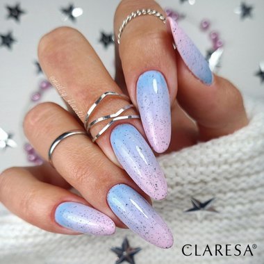 Claresa MARSHMALLOW 10 hybride nagellak blauw met kruimels 5 ml - Фото №5