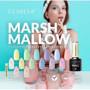 Гель-лак Claresa MARSHMALLOW 9 светло-зеленый с крошкой 5 мл - Фото №5