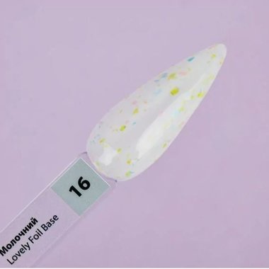 База TUFI profi PREMIUM Lovely Foil Base с фольгой 16 молочный 8 мл - Фото №3