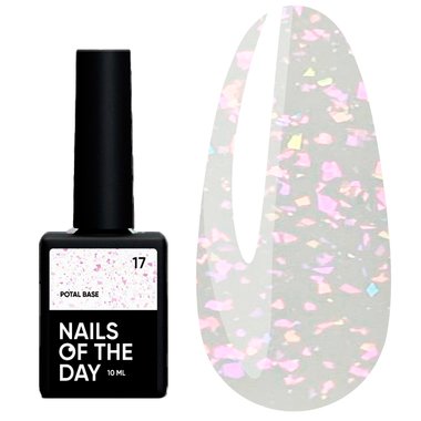 NAILSOFTHEDAY Potal №17 gellak base met veelkleurige potal 10 ml - Фото №1