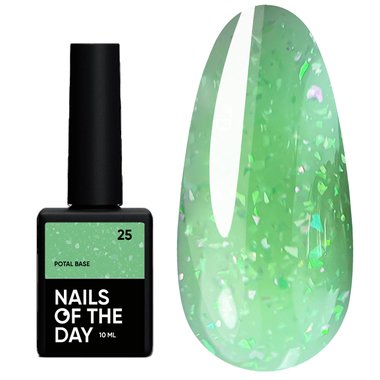 Basis NAILSOFTHEDAY Potal Nr. 25 grün mit grünem Potal 10 ml - Фото №1