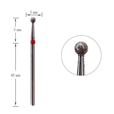 Diamant manicure snijder Donker №111 rode bal 030 - Фото №1