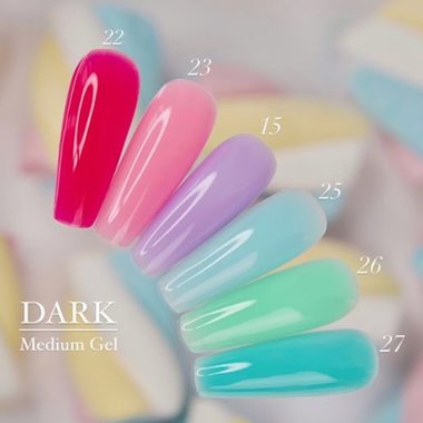 Gel for extensions DARK Medium Gel №26 green, 15 ml - Фото №3