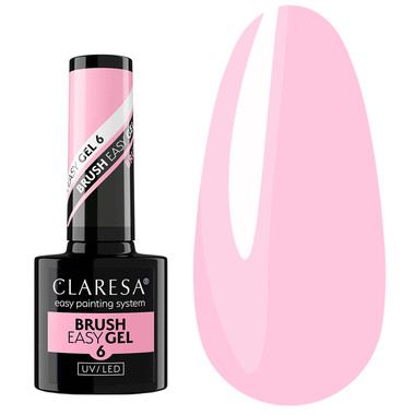 Жидкий гель Claresa BRUSH EASY GEL 6 средний розовый 5 г - Фото №1