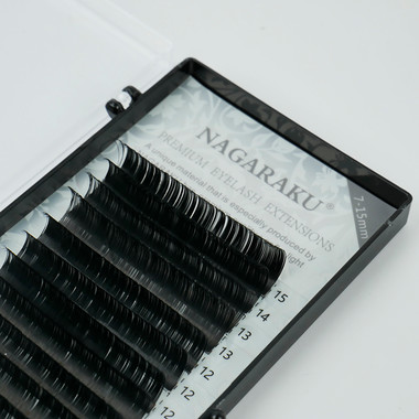 Eyelashes NAGARAKU curl D 0.10 mix 16 rows 7-15 mm - Фото №2