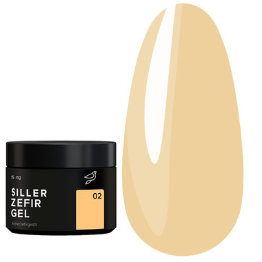 Gel für Extensions SILLER Zefir Nr. 02 (Glas) pastellbeige 15 ml (NF-00019229) - Фото №1