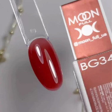 Flüssiggel Moon Full Liquid Builder Gel BG34 dunkelrot 15 ml - Фото №2