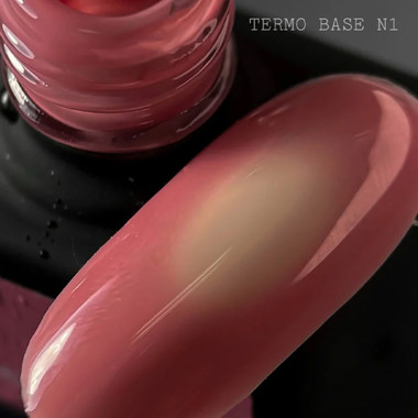 Base NAILSOFTHEDAY Termo №01 dusty rose, milky 10 ml - Фото №2