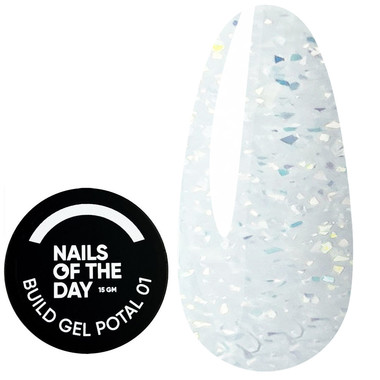 NAILSOFTHEDAY Build gel potal 01 milky 15 ml - Фото №1