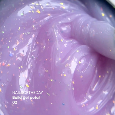 Гель NAILSOFTHEDAY Build gel potal 02 нежно-розовый 15 мл - Фото №2