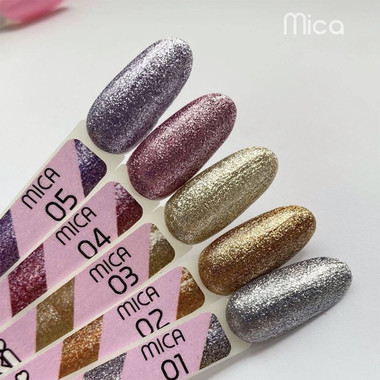 Gel polish Toki-Toki Mica № 001 silver with mica 5 ml - Фото №3