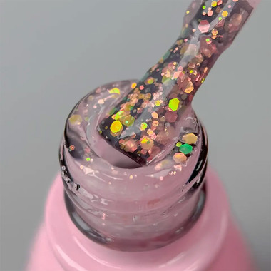 Gellack Toki-Toki Unicorn UN04 durchscheinend rosa mit Glitzer 5 ml - Фото №2
