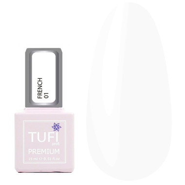 Gel polish TUFI profi  PREMIUM  French 01 White 15 ml (0318197) - Фото №1