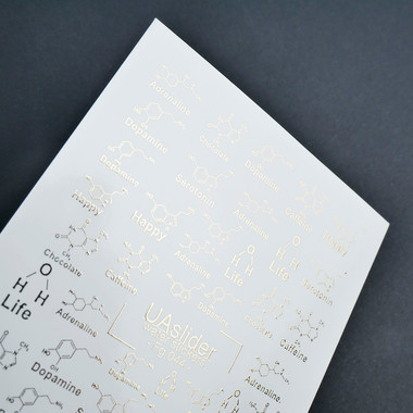 Slider design UAslider foil gold chemical elements №F 044 - Фото №2