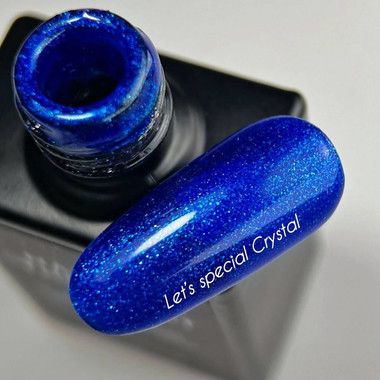 Gel polish NAILSOFTHEDAY Let's Special Crystal deep blue with shimmer 10 ml - Фото №2