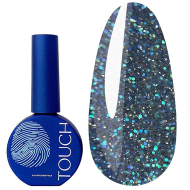 Hybride top Touch Twinkle top 03 transparant met smaragdgroene glitter en reflecterende glans 13 ml - Фото №1