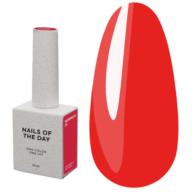 Гель-лак NAILSOFTHEDAY Watermelon 215 неоново-кораллово-красный 10 мл - Фото №1