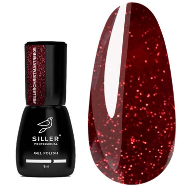 Гель-лак SILLER Christmas Tree 05 бордовый с шиммером 8 мл (NF-00020876) - Фото №1