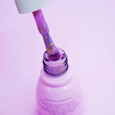 Base Toki-Toki Potal 006 lilac with gold leaf 5 ml - Фото №2