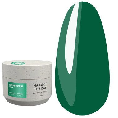 Гель для наращивания NAILSOFTHEDAY Builder gel 052 Vitrage зеленый 15 мл - Фото №1
