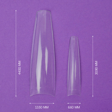 Geltips TUFI profi Half Cover Soft Gel Tips Ballerina Transparant 240 stuks (0326344) - Фото №3