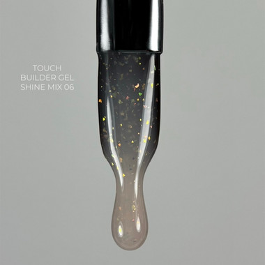 Touch Builder Gel Shine Mix 06 Beige mit Blattgold 15 ml - Фото №3