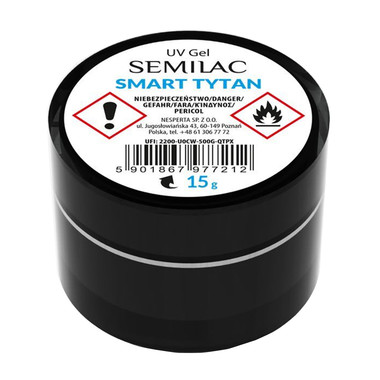 Гель для наращивания Semilac Smart Tytan Builder Gel Clear 15 г - Фото №1