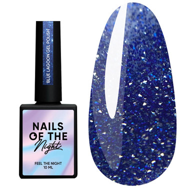 SALE Гель-лак NAILSOFTHENIGHT Blue Lagoon, 10 мл - Фото №1