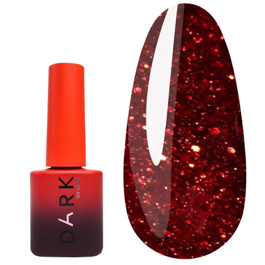 Gellak DARK New collection 111 rood met glitter 6 ml - Фото №1