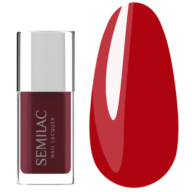 Классический лак для ногтей Semilac Nail Lacquer 110 Classic Red 9 мл - Фото №1