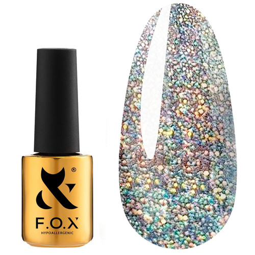 Светоотражающий топ F.O.X Top Opal - верхнее покрытие для гель-лака, 7 мл