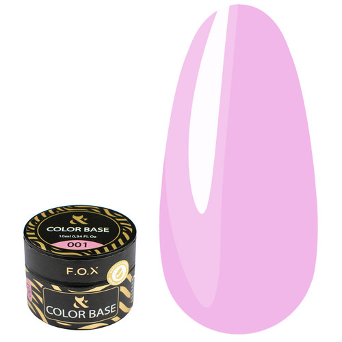 Цветная база F.O.X Color Base 001 светло-сиреневая 10 мл - Фото №1