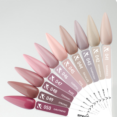 Гель-лак F.O.X SHOT Spectrum Gel Vinyl 050 пастельный темно-розовый 5 г - Фото №3