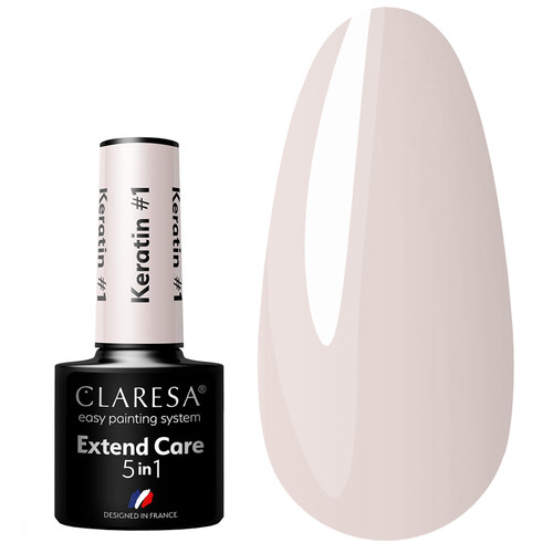 Цветная база 5в1 Claresa EXTEND CARE 5 IN 1 KERATIN 1 5г - Фото №1