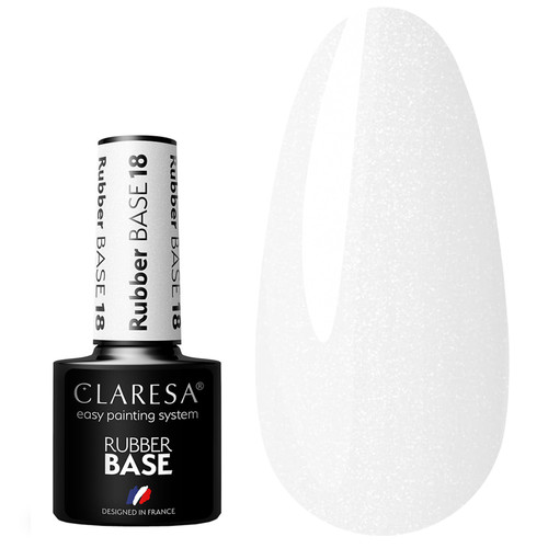 Цветная база Claresa BASE RUBBER 18 Молочно-белый с шиммером 5г - Фото №1