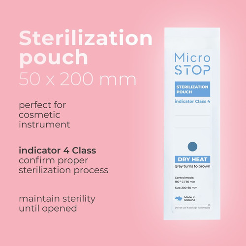 Крафт пакеты Microstop с индикатором 4 класса 50×200 мм, 100шт - Фото №2
