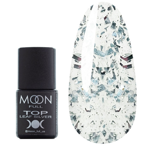 Топ MOON FULL Leaf SILVER без липкого слоя 8 мл с поталью